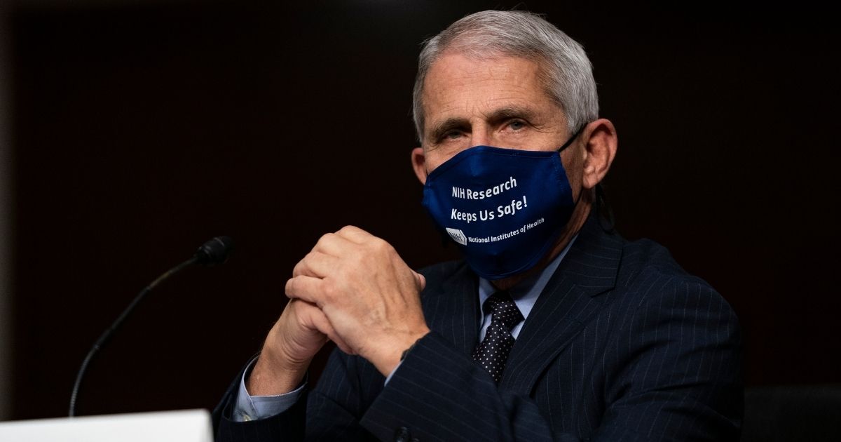 Dr. Anthony Fauci, director of the National Institute of Allergy and Infectious Diseases, testifies at a hearing of the Senate Health, Education, Labor and Pensions Committee on Sept. 23, 2020, in Washington, D.C.