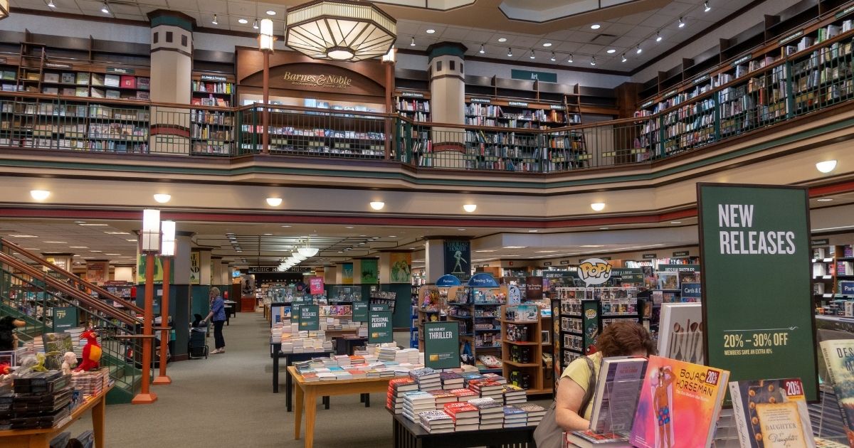 Customers shop at a Barnes & Noble bookstore in Chicago on Sept. 10, 2018.