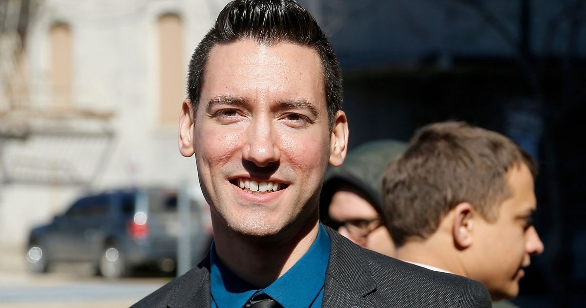 Pro-life activist David Daleiden speaks with supporters outside the Harris County Criminal Courthouse in Houston on Feb. 4, 2016.