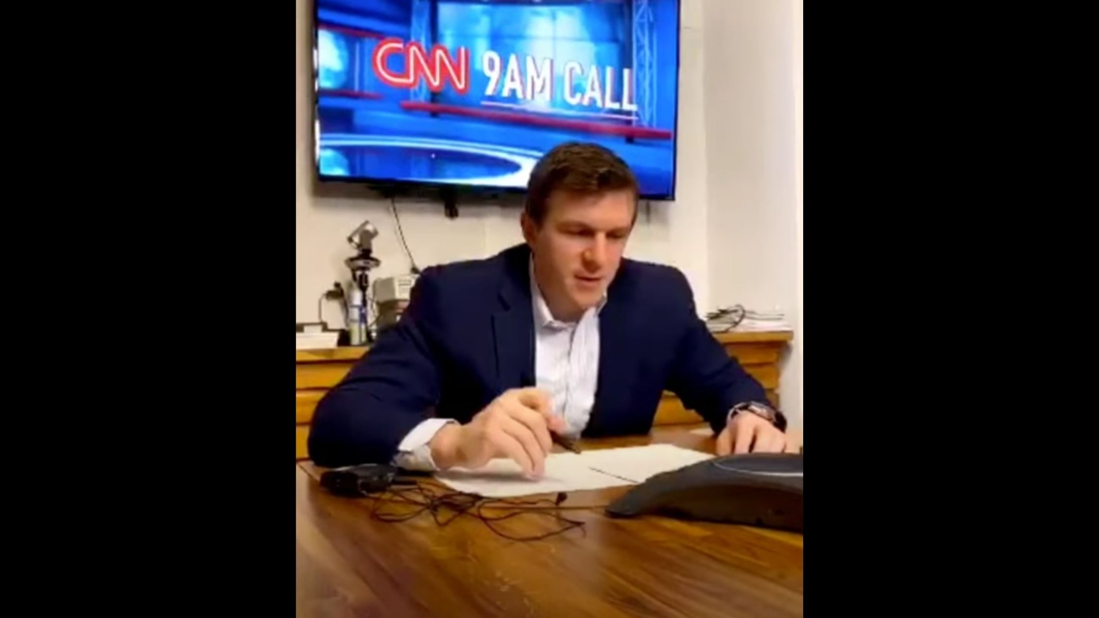 Conservative investigative journalist Jame O’Keefe confronted CNN president Jeff Zucker on a network editorial meeting conference call which he live-streamed on social media.