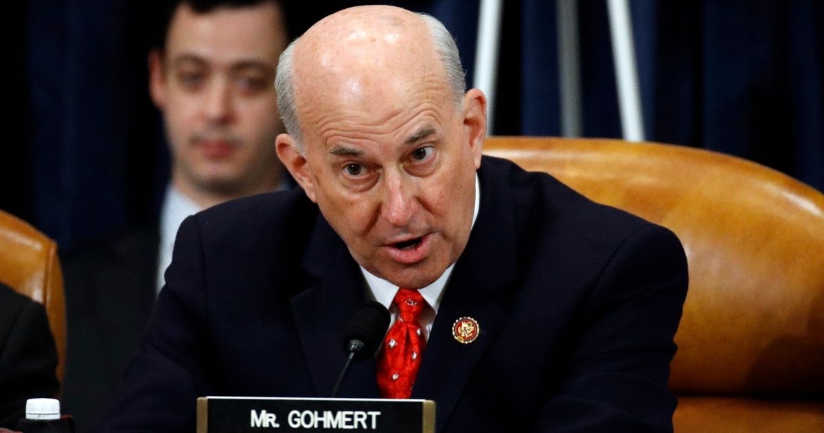 Republican Rep. Louie Gohmert of Texas votes “no” on the second article of impeachment as the House Judiciary Committee holds a public hearing to vote on the two articles of impeachment against President Donald Trump in the Longworth House Office Building in Washington, D.C., on Dec. 13, 2019.