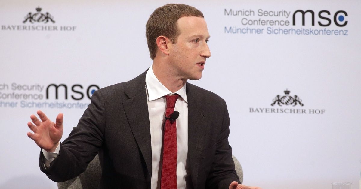 Facebook founder and CEO Mark Zuckerberg speaks during a panel talk at the 2020 Munich Security Conference (MSC) on Feb. 15 in Munich, Germany.