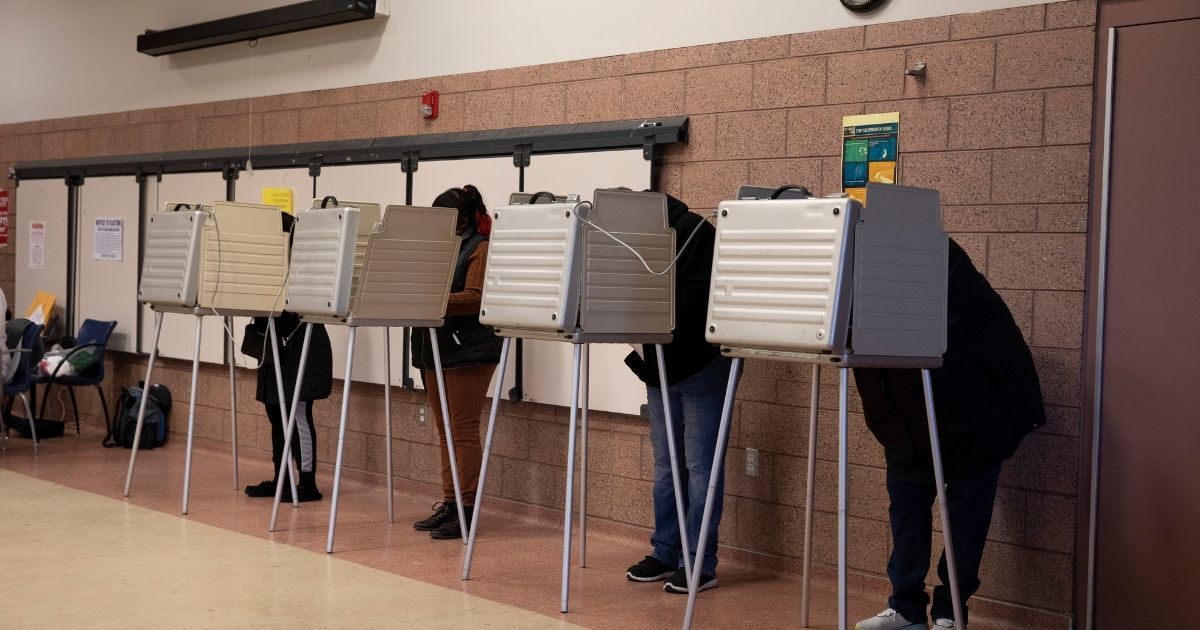 People vote at the Farwell Recreation Center on Nov. 3, 2020, in Detroit, Michigan.