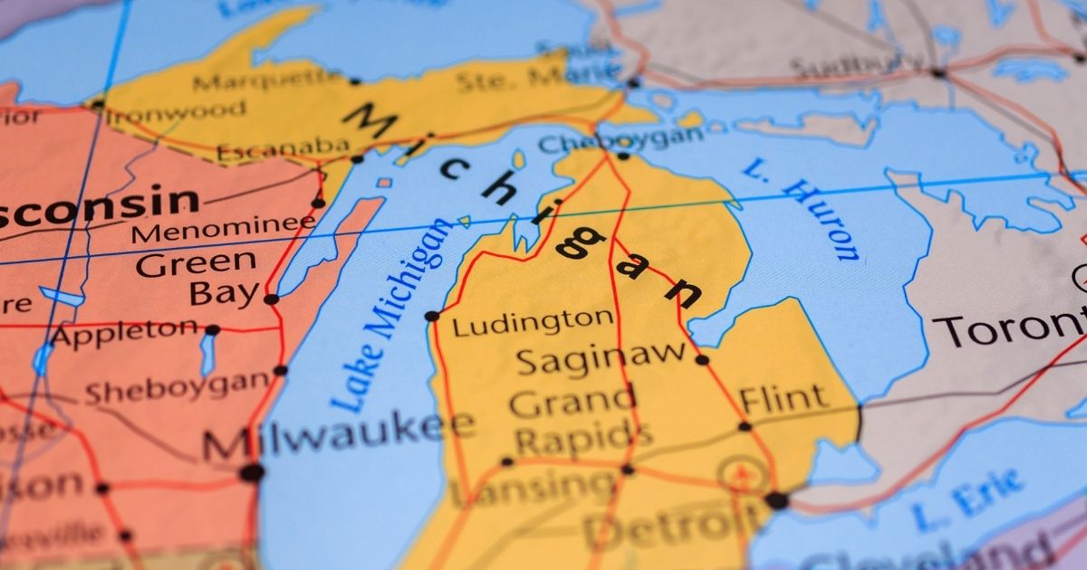 A map of the state of Michigan is pictured in the stock image above.