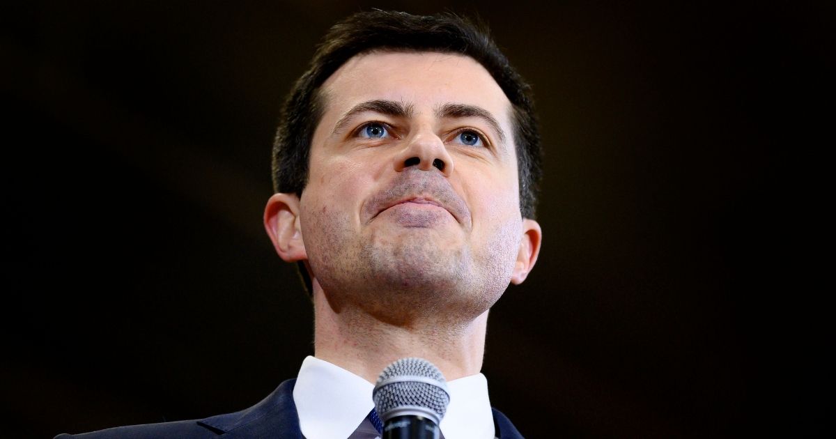 Pete Buttigieg, former mayor of South Bend, Indiana, speaks during a campaign rally in Columbia, South Carolina, on Feb. 28.