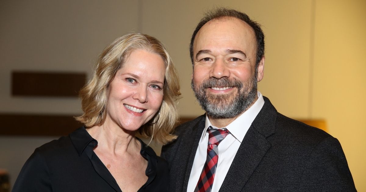Rebecca Luker and Danny Burstein attend the “My Fair Lady” re-opening celebration at the Vivian Beaumont Theatre on Jan. 27, 2019, in New York City.