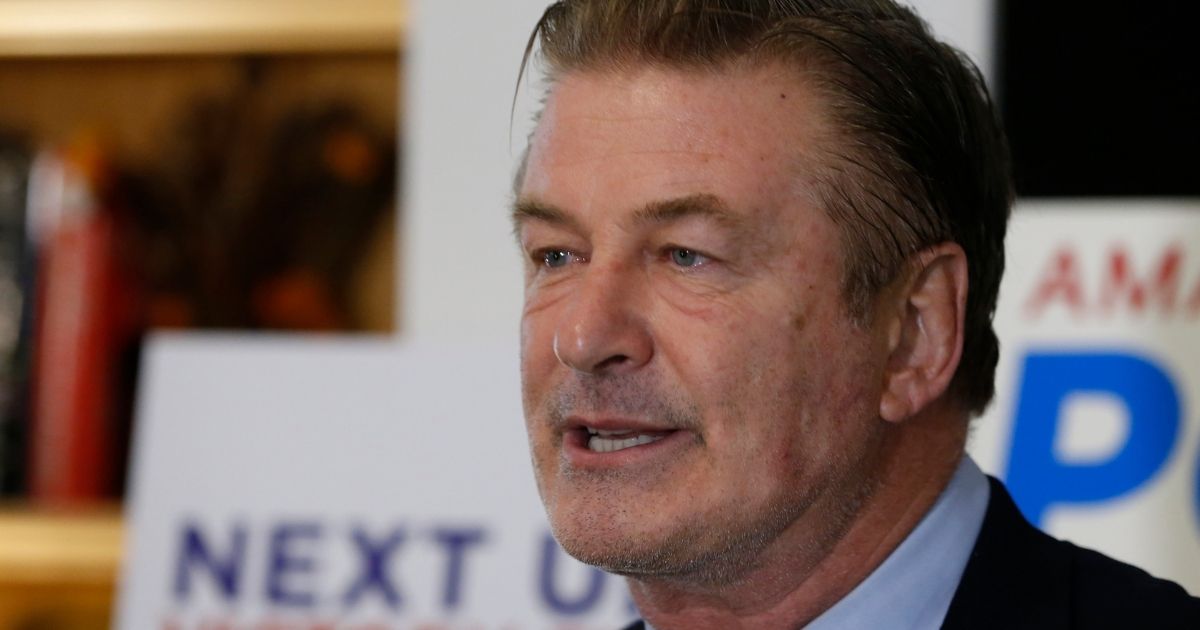 Actor Alec Baldwin, pictured in a file photo campaigning for a Democratic Virginia state Senate candidate in 2019.