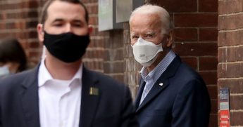 Presumptive President-elect Joe Biden leaves Pennsylvania Hospital in Philadelphia after a follow-up appointment at the radiology department Saturday.