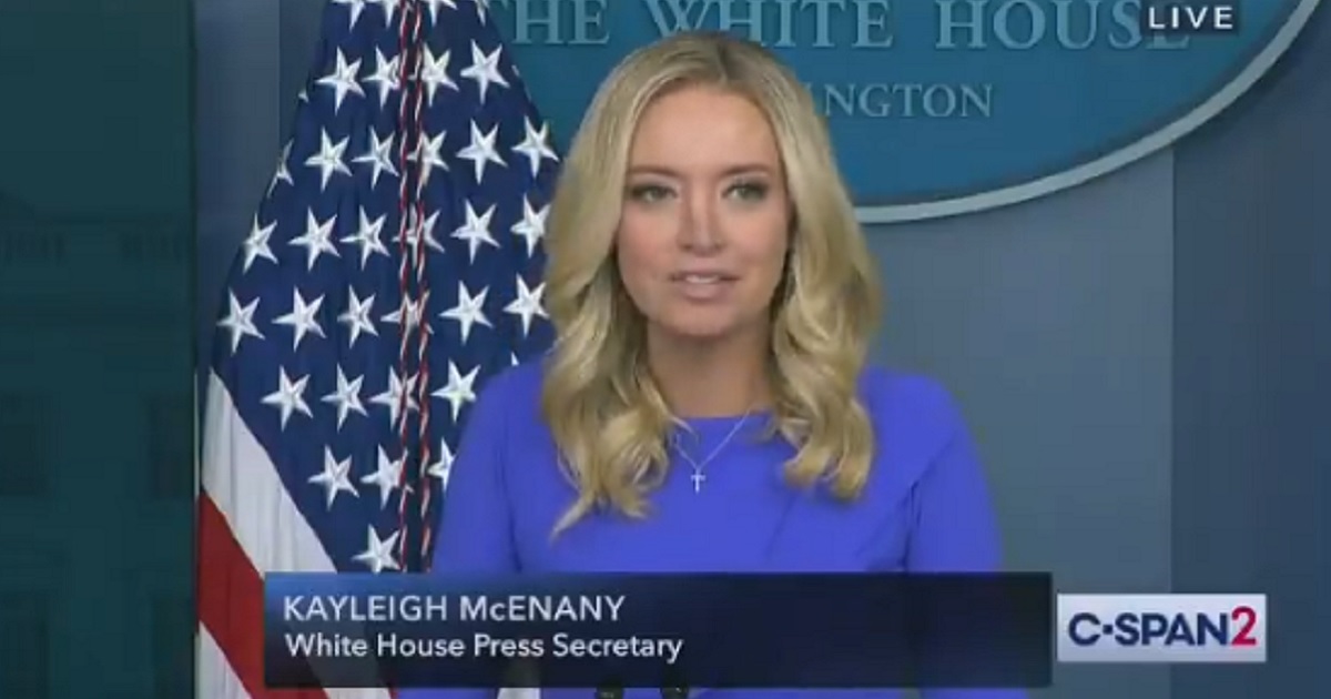 White House press secretary Kayleigh McEnany schools mainstream media reporters on Tuesday.