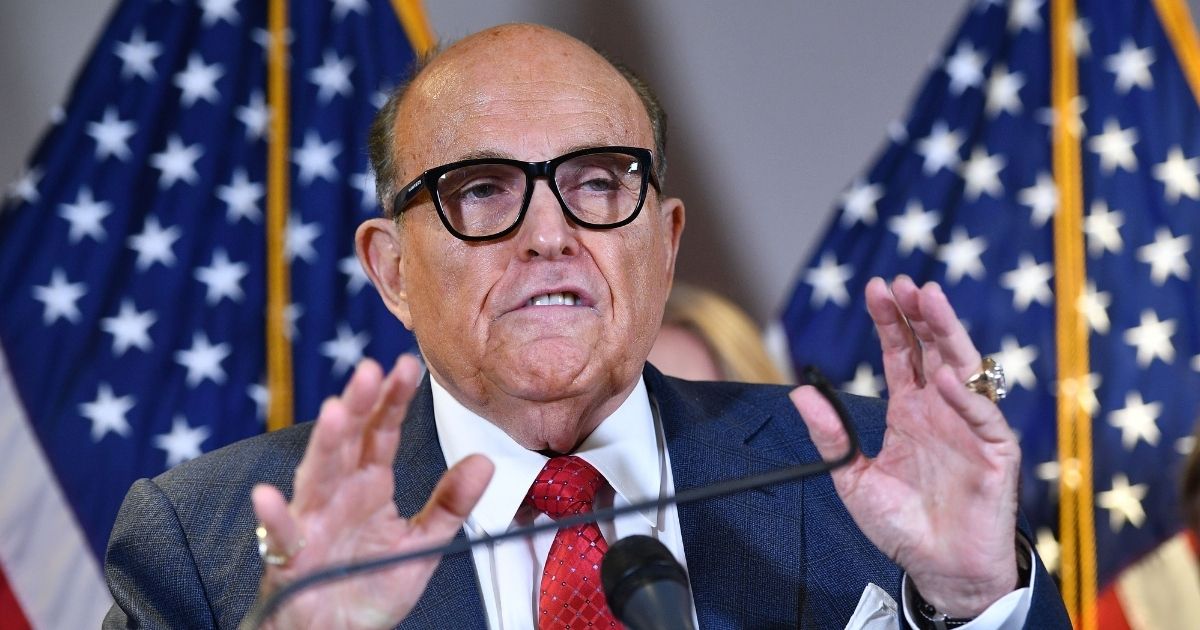 Trump's personal lawyer Rudy Giuliani speaks during a news conference at the Republican National Committee headquarters in Washington, D.C., on Nov. 19, 2020.