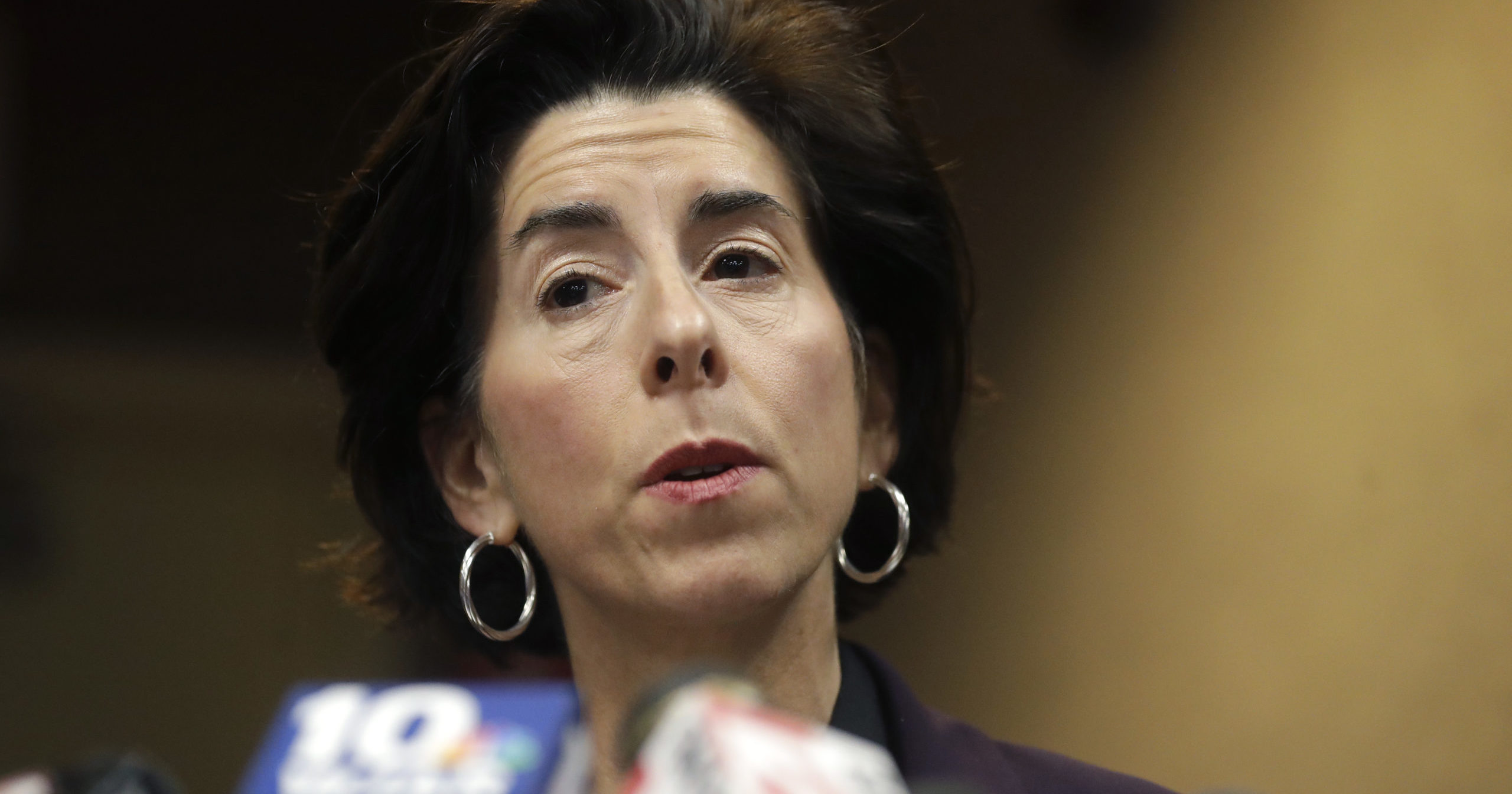 Rhode Island Gov. Gina Raimondo speaks during a news conference on March 1, 2020, in Providence, Rhode Island.