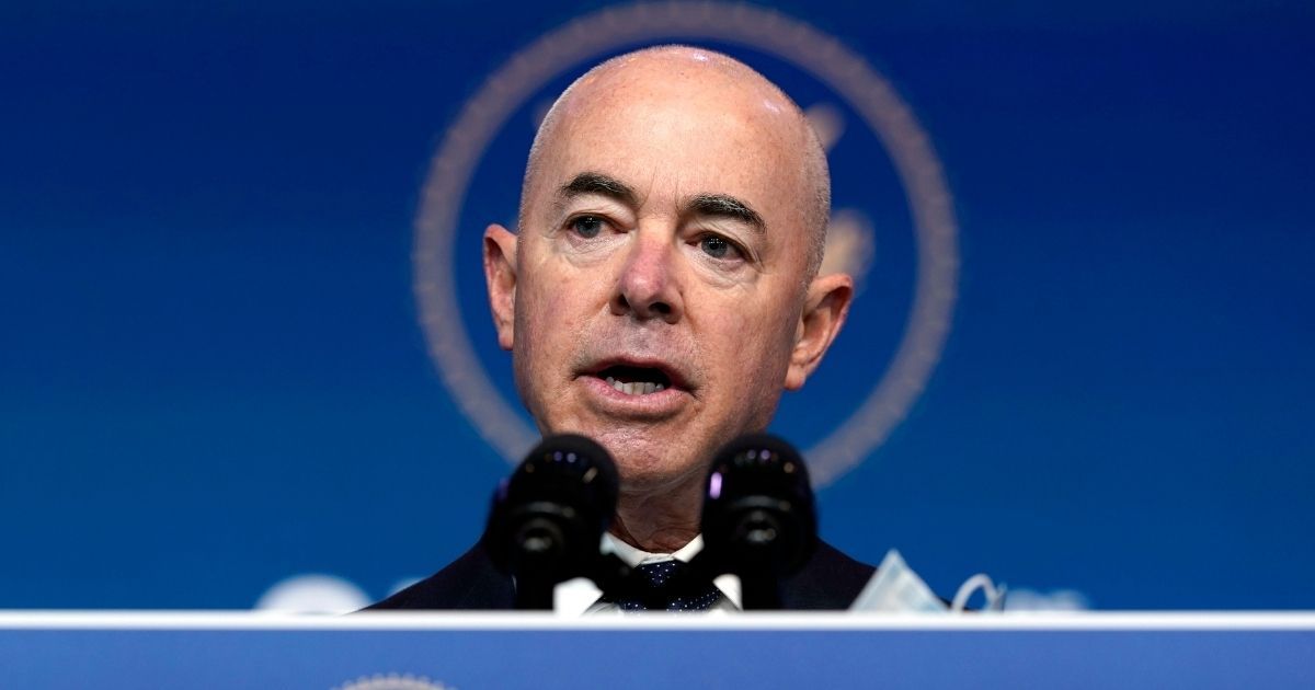 President-elect Joe Biden's Homeland Security secretary nominee Alejandro Mayorkas speaks at The Queen theater in Wilmington, Delaware, on Nov. 24, 2020.