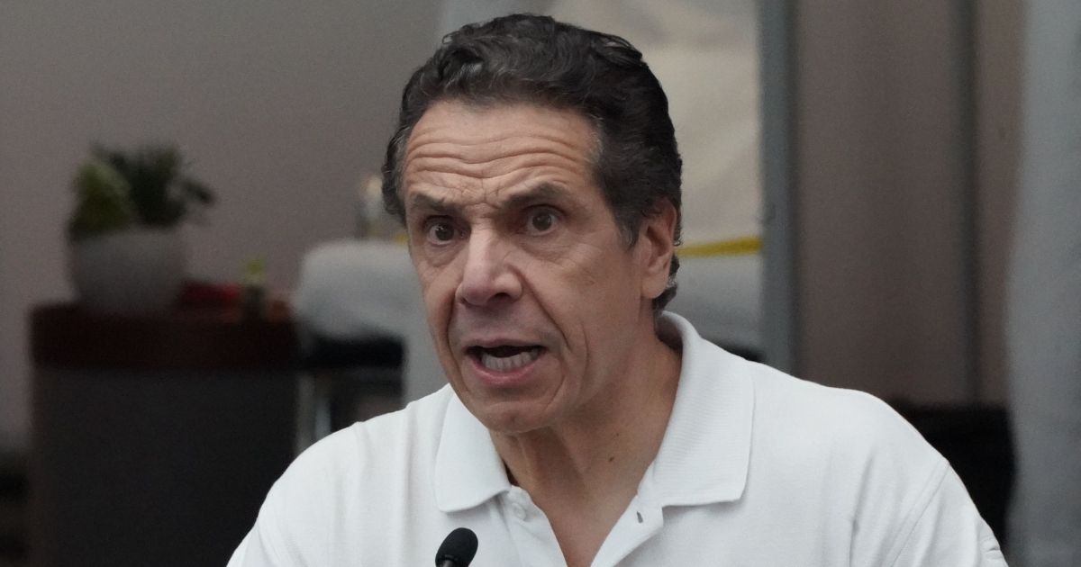 New York Gov. Andrew Cuomo speaks to the media at the Jacob K. Javits Convention Center in New York on March 27, 2020.