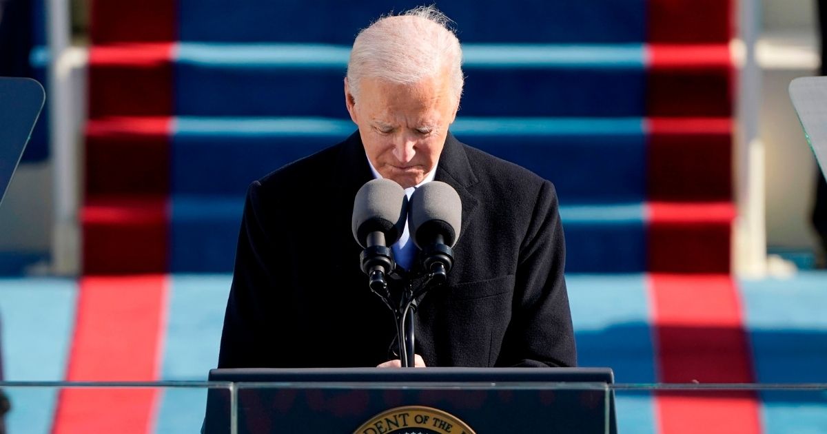 President Joe Biden delivers his inauguration speech on Wednesday at the U.S. Capitol in Washington, D.C.