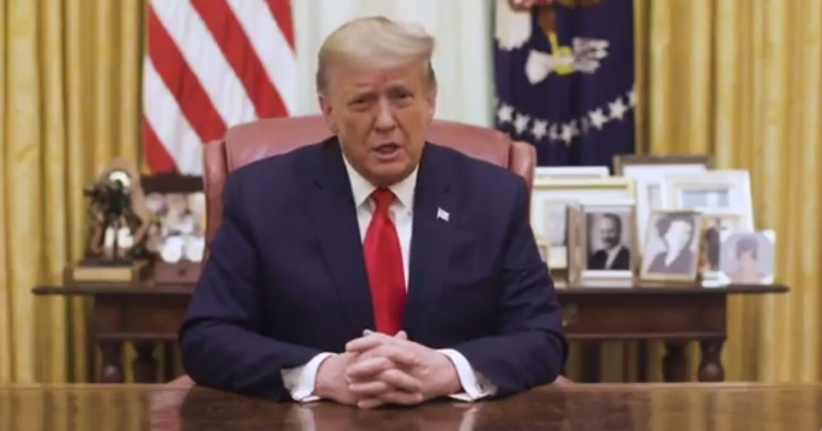 Using an official White House account to slip through Big Tech's blockade, President Donald Trump released a video speech Wednesday condemning violence and reminding his supporters that true Americans do not attack their fellow citizens even in the white-hot heat of political disagreement.
