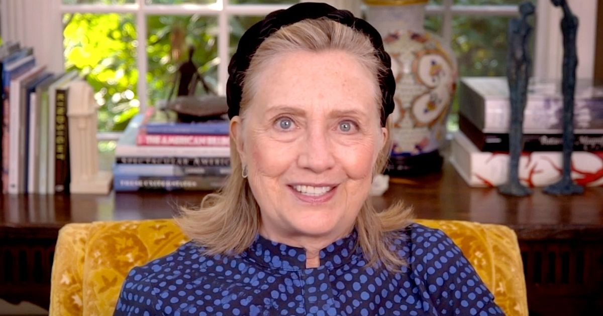In this screengrab, former United States Secretary of State Hillary Clinton participates in Supercharge: Women All In, a virtual day of action hosted by Supermajority, on Sept. 26, 2020, in United States.