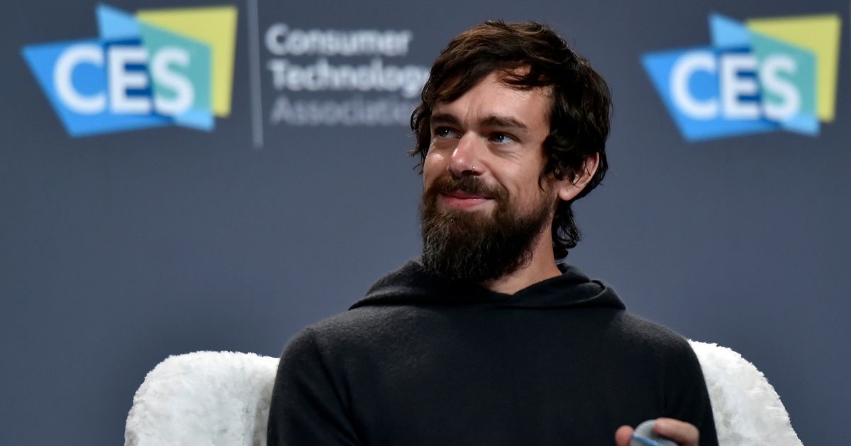 Twitter CEO Jack Dorsey speaks during a media event at CES 2019 at the Aria Resort & Casino on Jan. 9, 2019, in Las Vegas, Nevada.