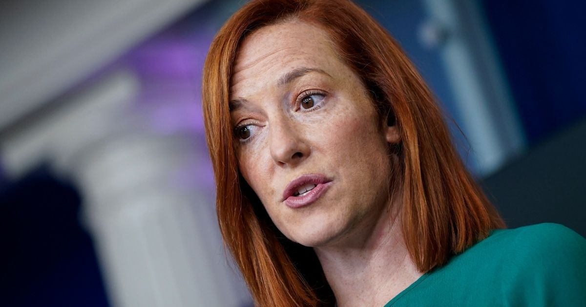 White House Press Secretary Jen Psaki speaks during a daily press briefing at the White House on Monday in Washington, D.C.
