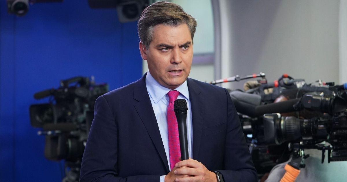 CNN chief White House correspondent Jim Acosta is seen before a news conference in the Brady Briefing Room of the White House in Washington on Oct. 3, 2018.