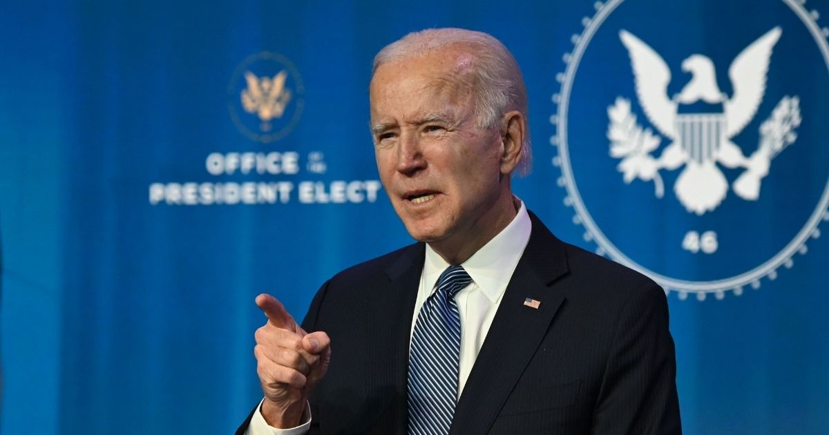 President-elect Joe Biden speaks at The Queen theater in Wilmington, Delaware, on Thursday, to announce key nominees for the Justice Department.