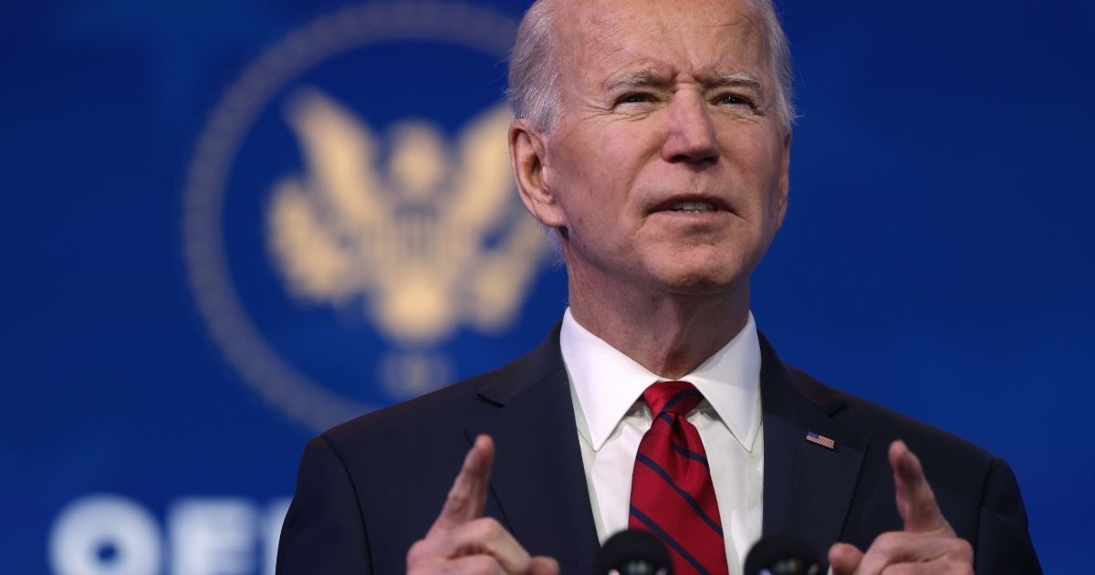 President-elect Joe Biden speaks during day two of laying out his plan on combating the coronavirus at the Queen theater Friday in Wilmington, Delaware.