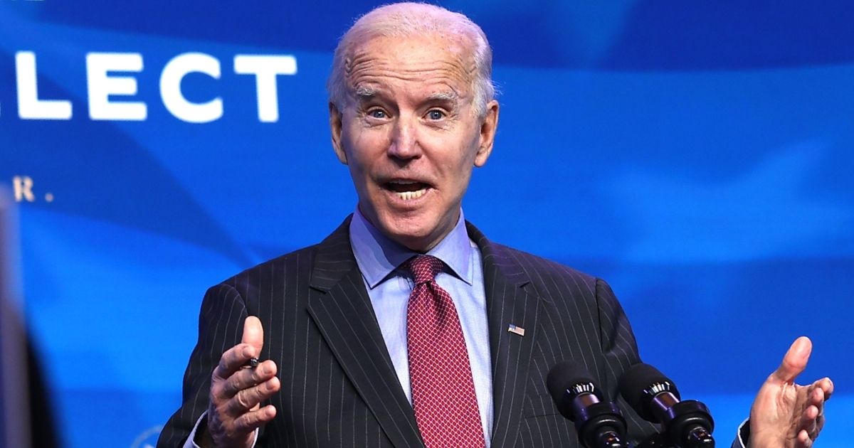President-elect Joe Biden speaks at the Queen Theater in Wilmington, Delaware, on Friday.