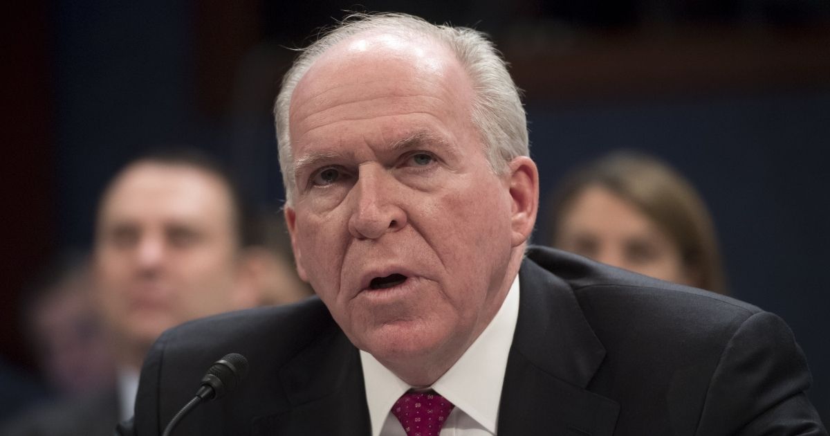 Former CIA Director John Brennan testifies during a House Permanent Select Committee on Intelligence hearing about Russian actions during the 2016 election on Capitol Hill in Washington, D.C., on May 23, 2017.