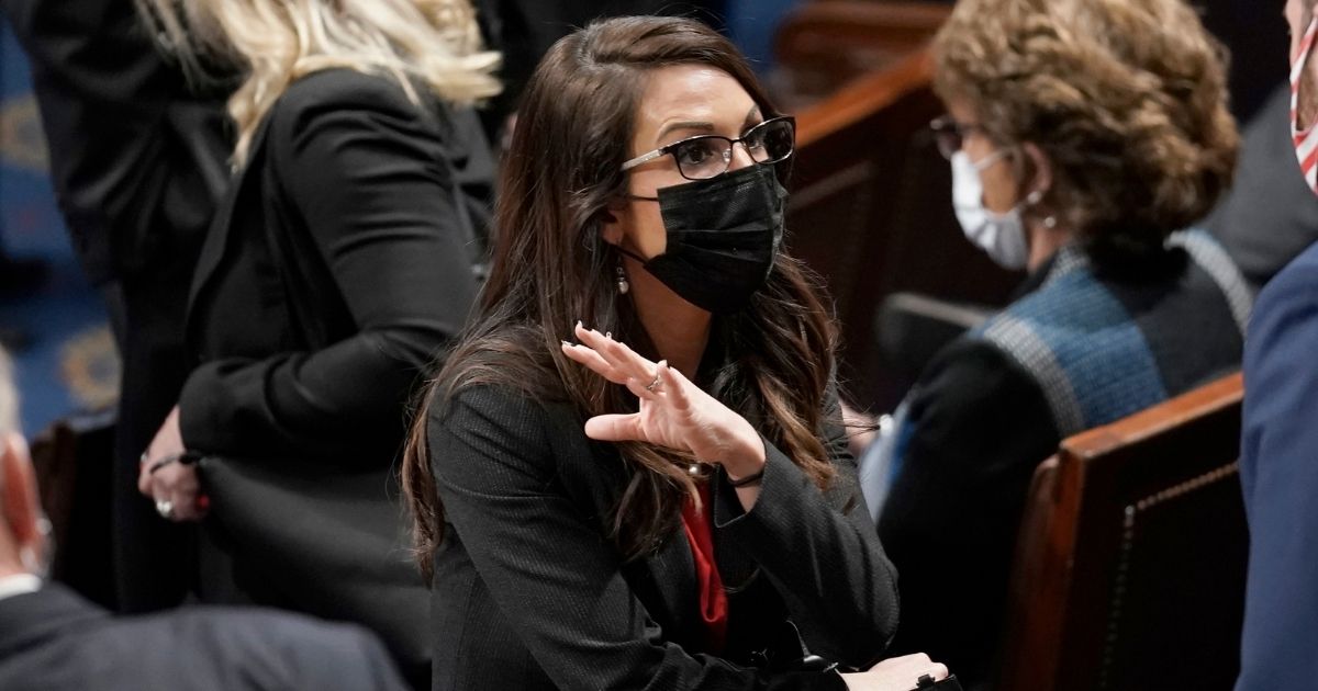 Republican Rep. Lauren Boebert of Colorado attends a joint session of Congress at the U.S. Capitol on Wednesday in Washington, D.C.