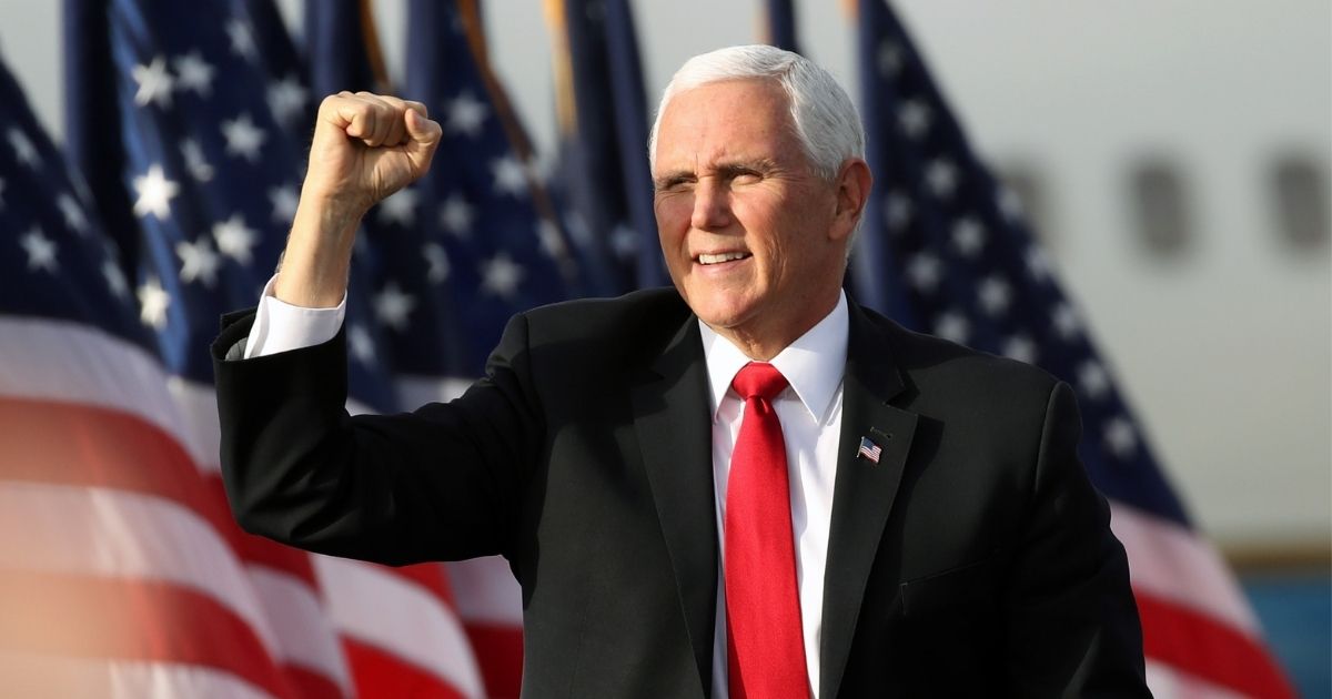 Vice President Mike Pence attends a rally in support of Republican Georgia Sens. David Perdue and Kelly Loeffler on Dec. 4, 2020, in Savannah, Georgia.
