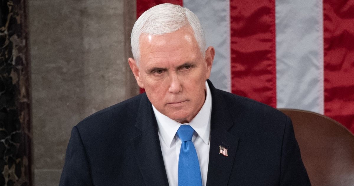 Vice President Mike Pence presides over a joint session of Congress on Wednesday in Washington to ratify President-elect Joe Biden's Electoral College victory.