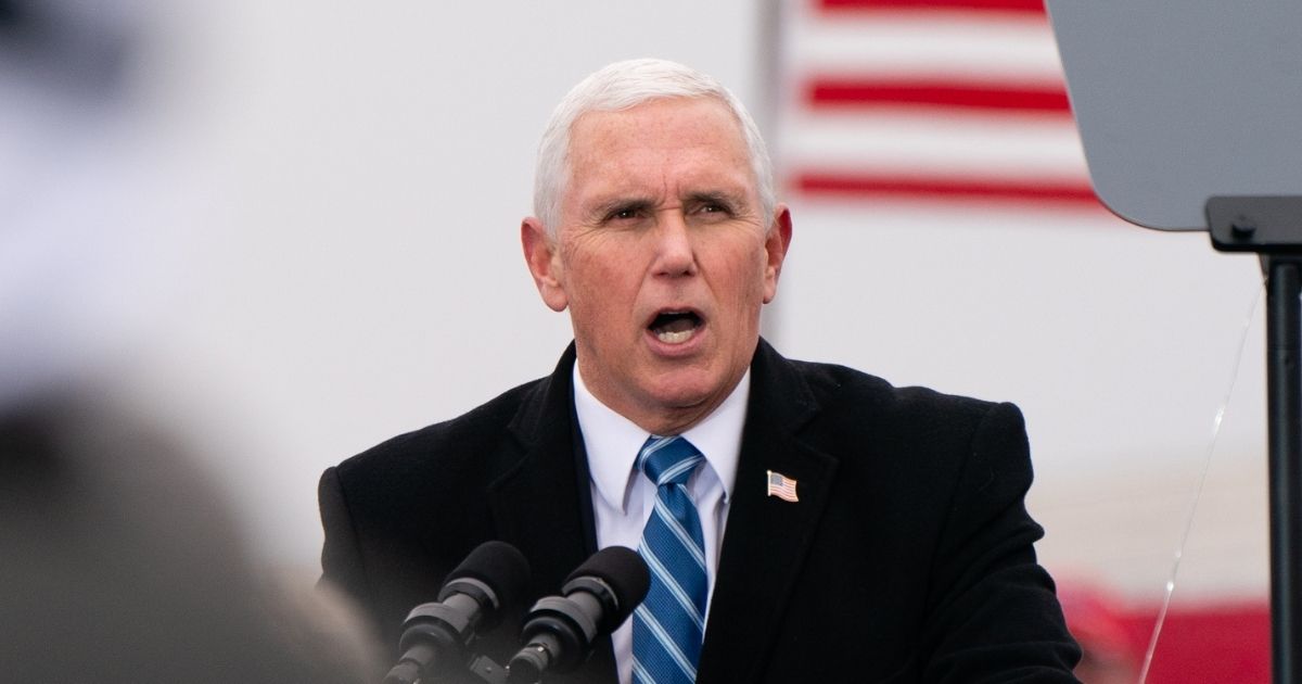 Vice President Mike Pence speaks during a “Defend the Majority” campaign event on Dec. 11, 2020, in Columbus, Georgia.