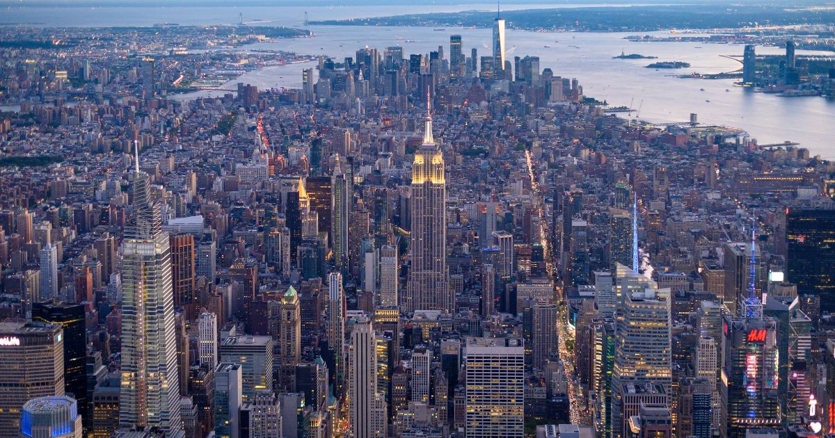 An aerial view of Manhattan on Sept. 19th, 2020, in New York City.