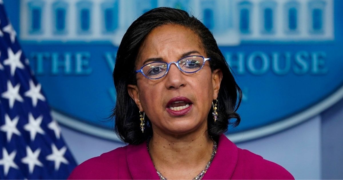 Domestic policy adviser Susan Rice speaks during the daily media briefing at the White House in Washington, D.C., on Tuesday.