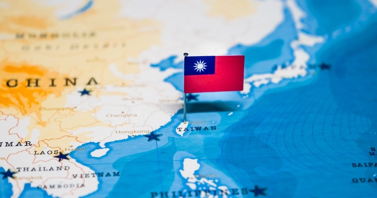 A map of Asia with the flag of Taiwan is pictured in the stock image above.