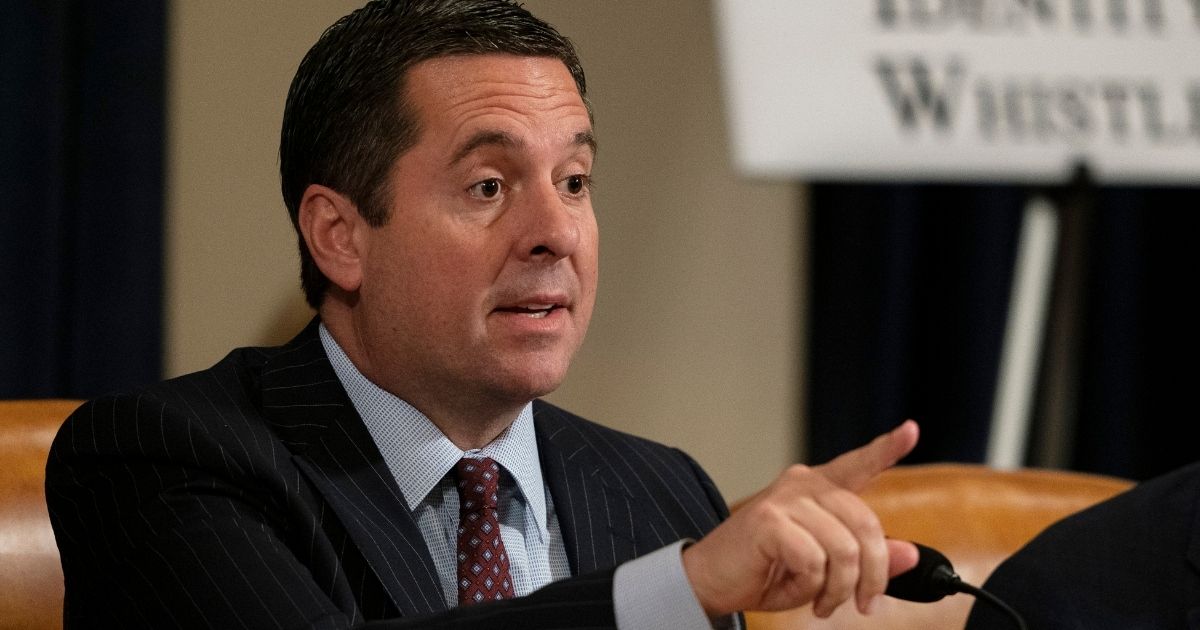 Rep. Devin Nunes, the ranking Republican on the House Intelligence Committee, is pictured in a file photo from November 2019.