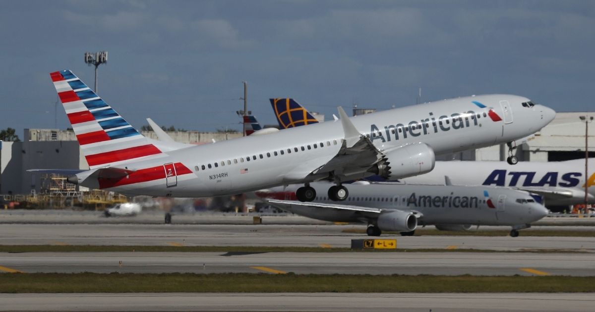 An American Airlines flight takes off from Miami in a Dec. 29 file photo.