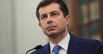 Secretary of Transportation nominee Pete Buttigieg listens during a Senate confirmation hearing in Washington, D.C., on Jan. 21, 2021.