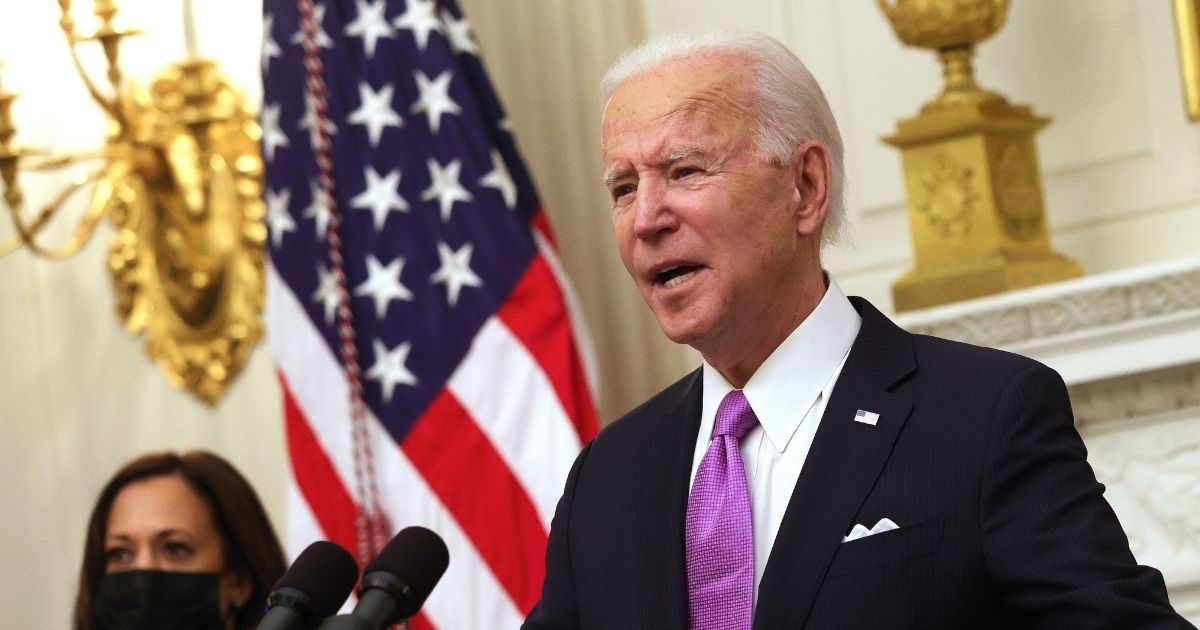President Joe Biden, pictured in the White House State Dining Room on Thursday.