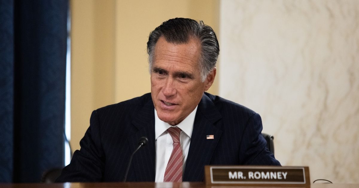 Sen. Mitt Romney of Utah speaks at the confirmation hearing for President-elect Joe Biden's nominee for Secretary of State Antony Blinken before the Senate Foreign Relations Committee on Capitol Hill on Jan. 19.