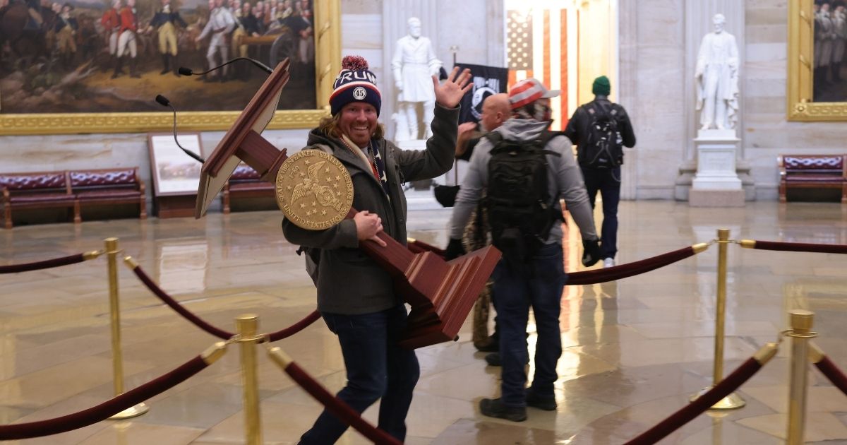 Rioters enter the US Capitol on Jan. 6, 2021, in Washington, D.C.