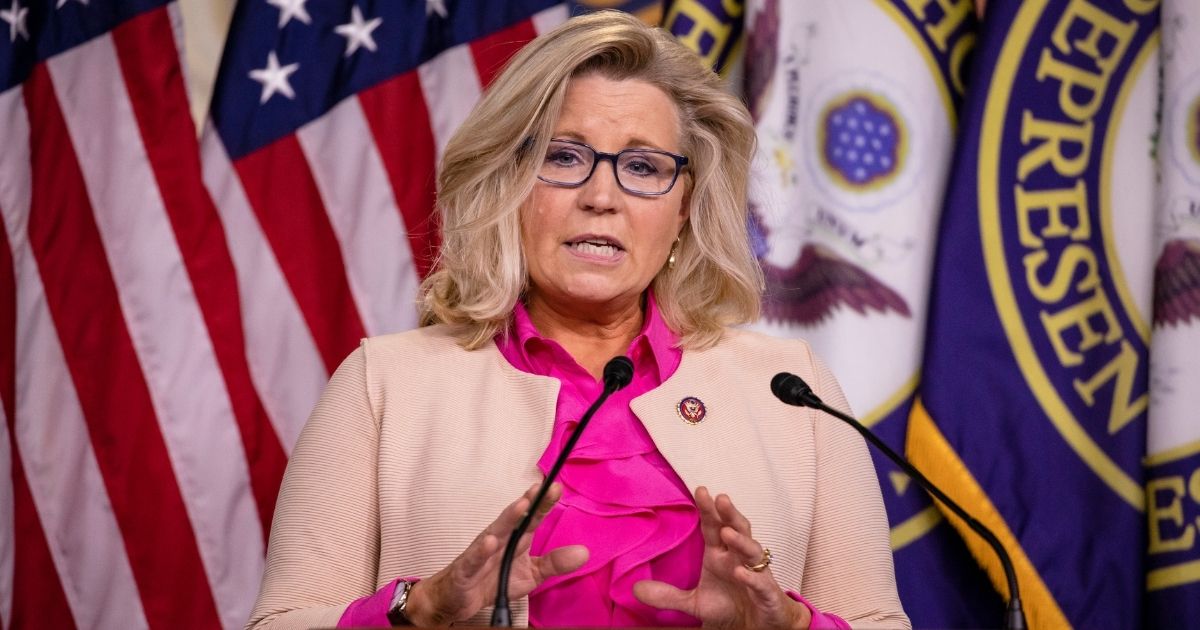 Rep. Liz Cheney speaks during a news conference at the Capitol on July 21, 2020, in Washington, D.C.