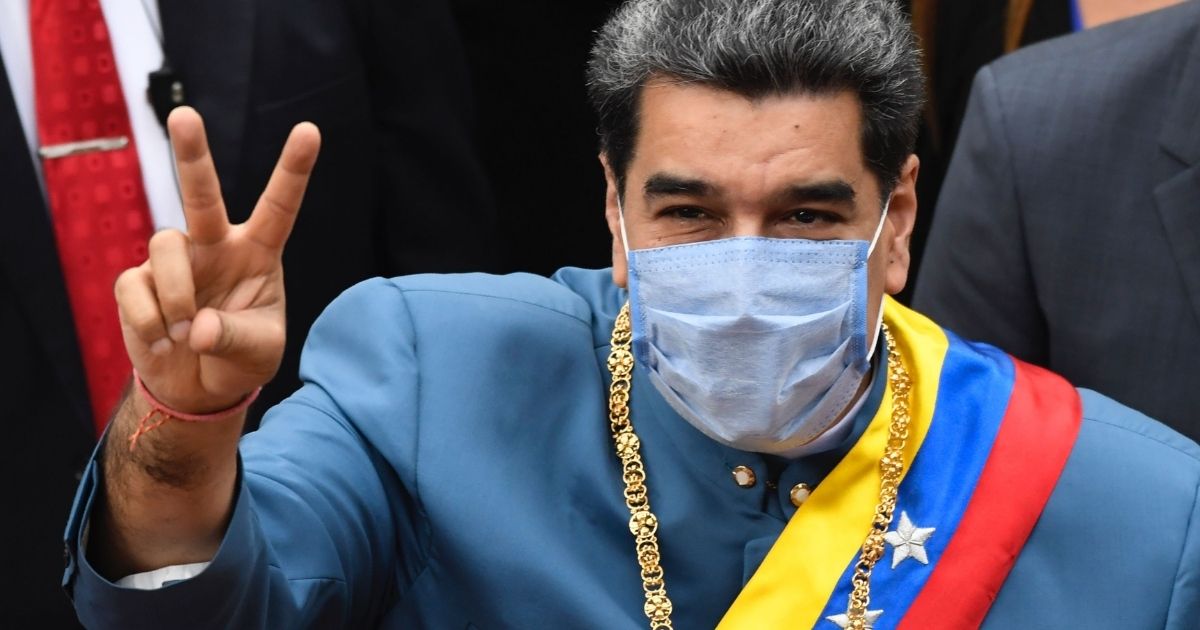 Nicolas Maduro arrives to present an annual report before the National Assembly in Caracas, Venezuela, on Jan. 12, 2021.