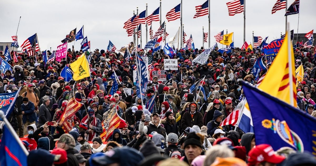 Supporters of President Donald Trump flock to the National Mall by the tens of thousands for a rally on Jan. 6, 2021, in Washington, D.C.