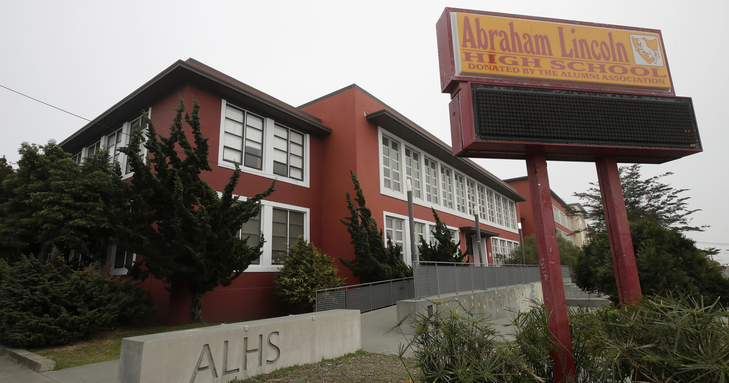 Abraham Lincoln High School is seen on March 12, 2020, in San Francisco.