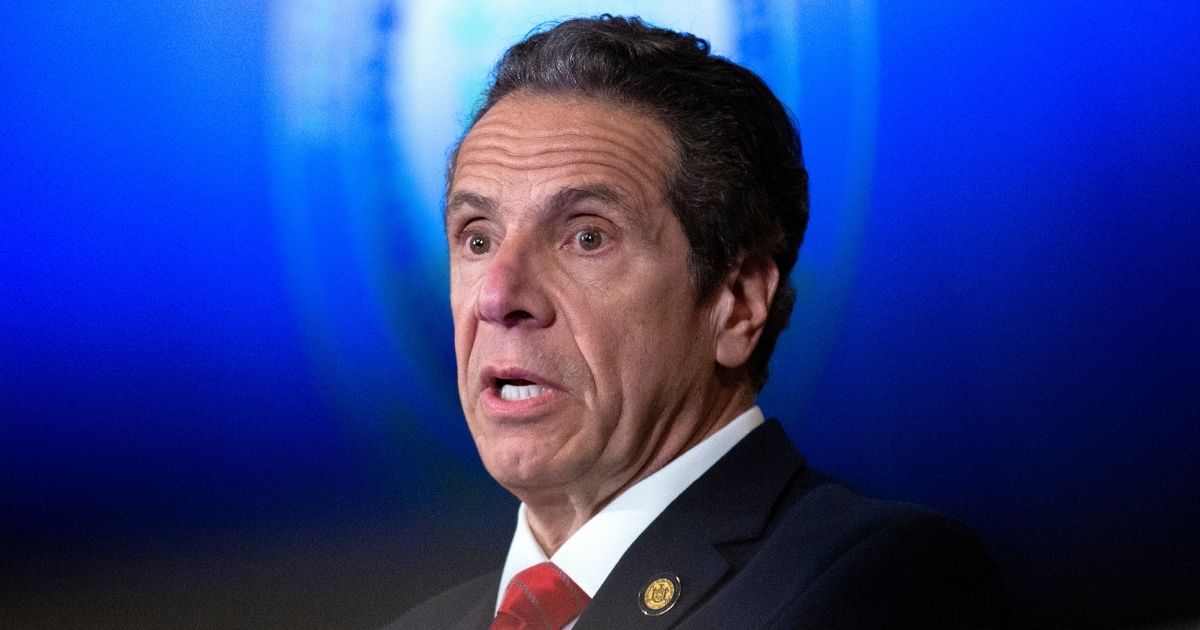 Democratic Gov. Andrew Cuomo of New York speaks during his coronavirus media briefing in Albany on May 1.