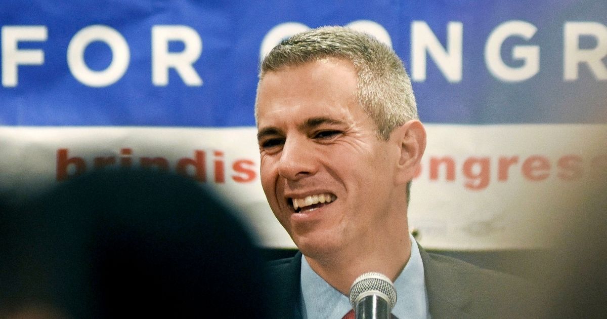 In this Nov. 6, 2018, file photo, Democratic Congressional candidate Anthony Brindisi reacts during a speech in Utica, New York.
