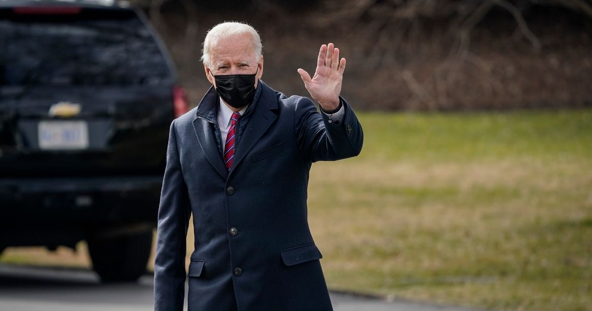 President Joe Biden walks to Marine One on the South Lawn of the White House on Jan. 29 in Washington, D.C.