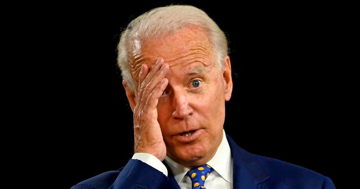 Then-presidential candidate Joe Biden gestures while speaking during a campaign event at the William “Hicks” Anderson Community Center in Wilmington, Delaware, on July 28, 2020.