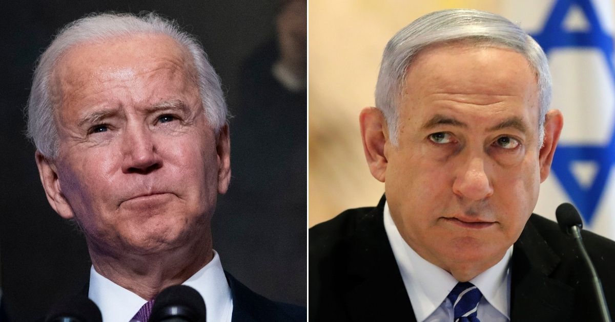 President Joe Biden, left, has yet to speak to Israeli Prime Minister Benjamin Netanyahu, right, since entering the White House.