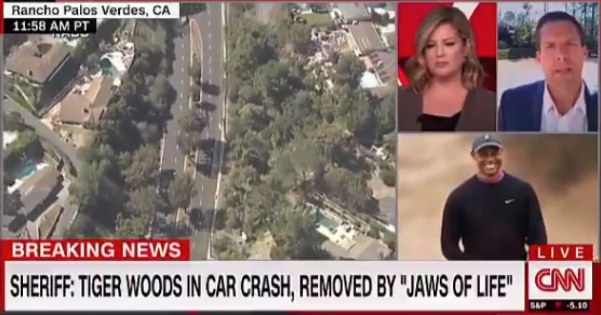 A CNN host has been slammed for "irresponsible journalism" after comments he made in the aftermath of Tuesday's rollover accident in which golfer Tiger Woods suffered serious injuries.